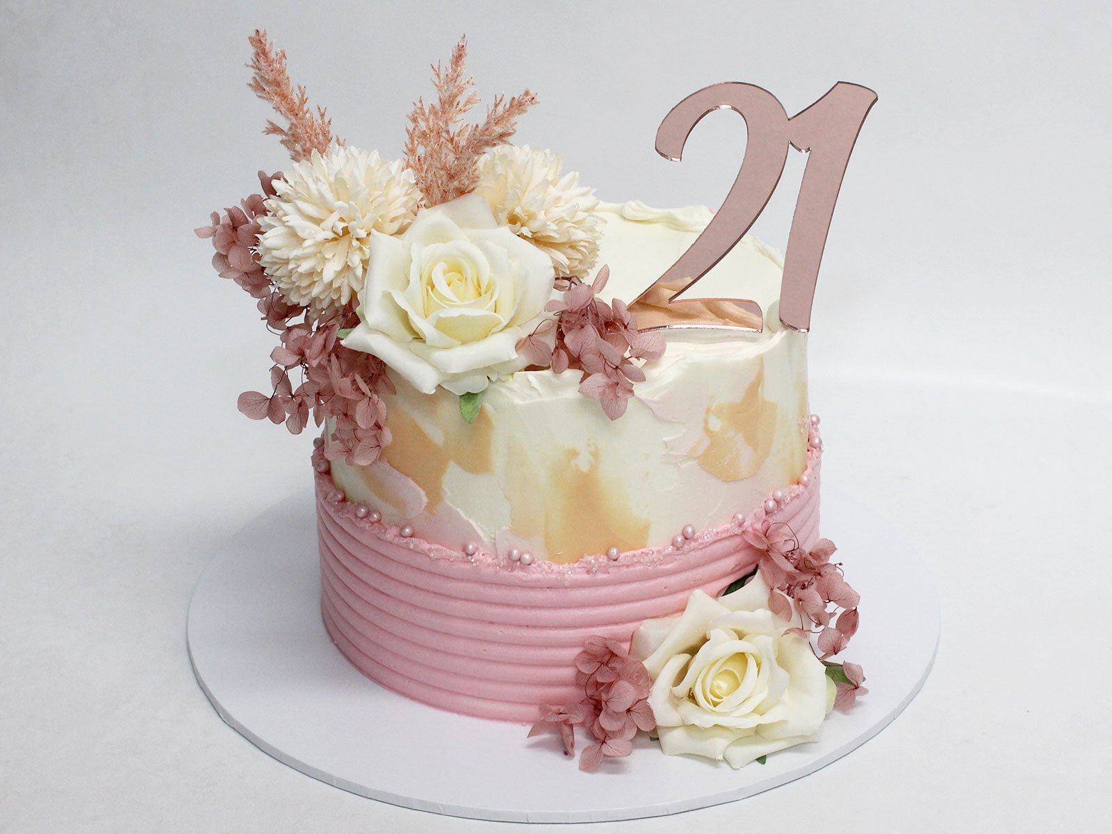 21st Floral Birthday Cake - The Cake People