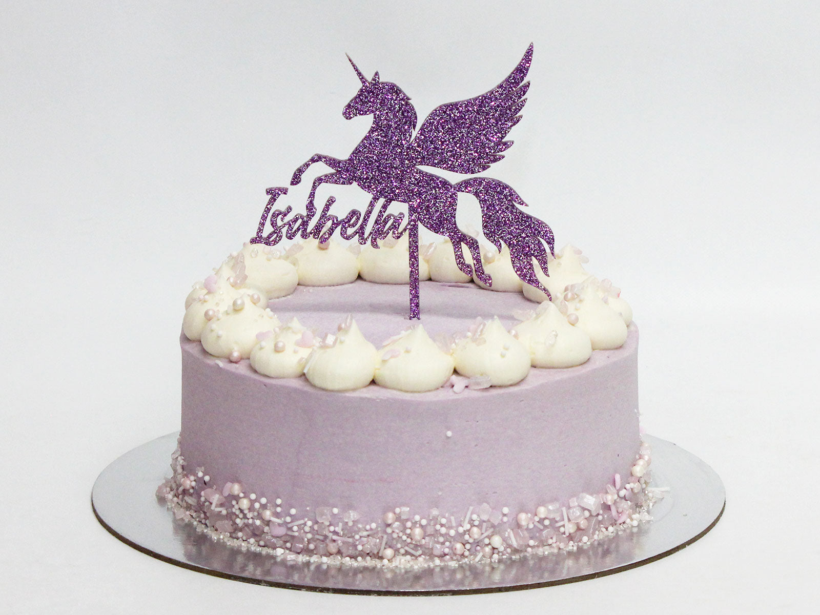The Cake People Iridescent Acrylic Unicorn Signature Topper Cake