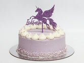 The Cake People Iridescent Acrylic Unicorn Signature Topper Cake