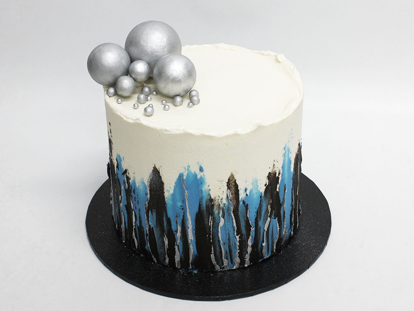 Custom Streaks and Spheres Milestone Cake - The Cake People