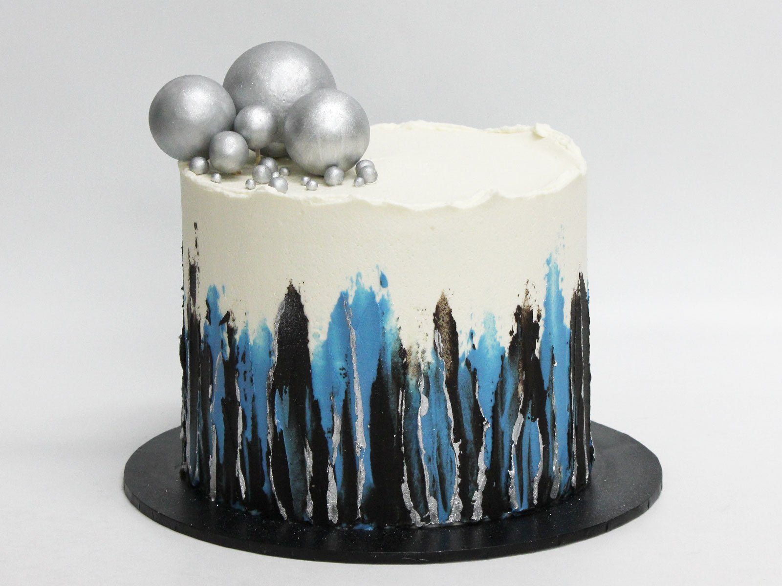 Custom Streaks and Spheres Milestone Cake - The Cake People