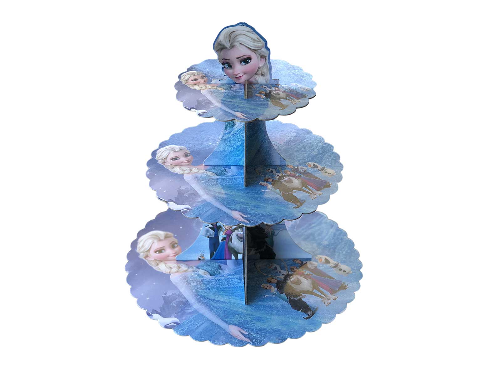 Elsa Frozen Cardboard Cupcake Stand – 3 Tier - The Cake People