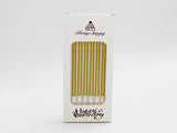 Metallic Birthday Candles 6 pack GOLD - The Cake People