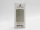 Silver Metallic Birthday Candles Pack of 6 by The Cake People