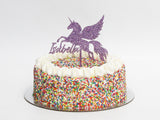 Rainbow Sprinkle Single Layer Celebration Cake with Glitter Acrylic Topper