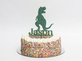 Rainbow Sprinkle Celebration Cake with Personalised Glitter Acrylic Topper