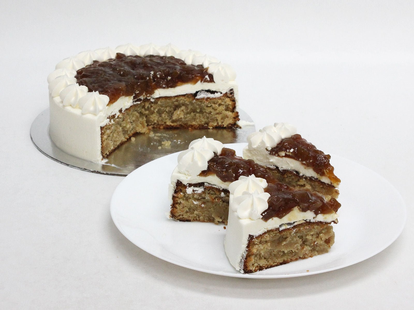 Spiced Apple & Almond Single Layer Cake Slices