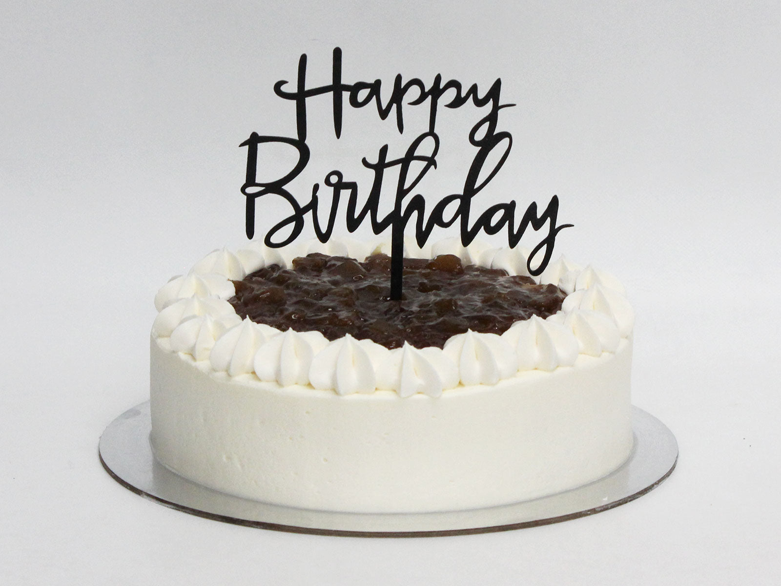 Spiced Apple & Almond Single Layer Cake with Acrylic Topper
