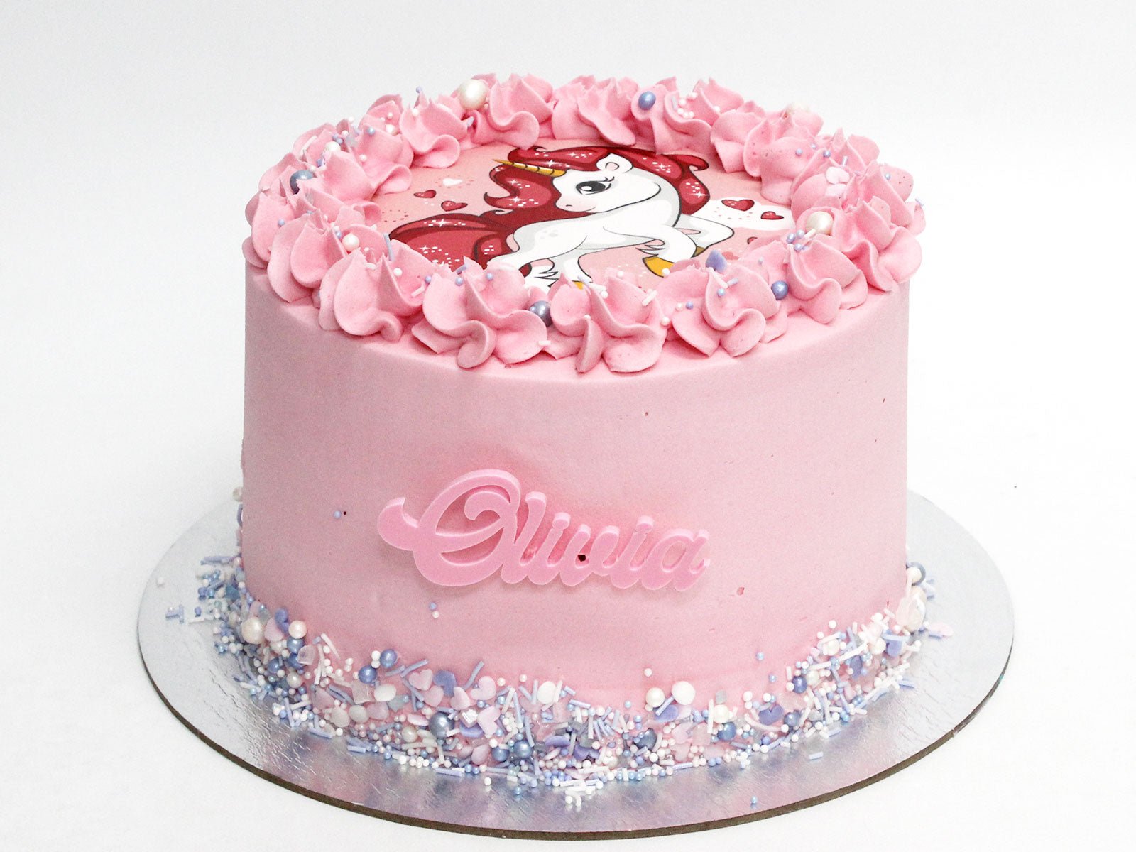 Unicorn Edible Image Cake | Vanilla Sponge Layers with Buttercream