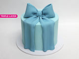 Vintage Fondant Bow Cake - The Cake People