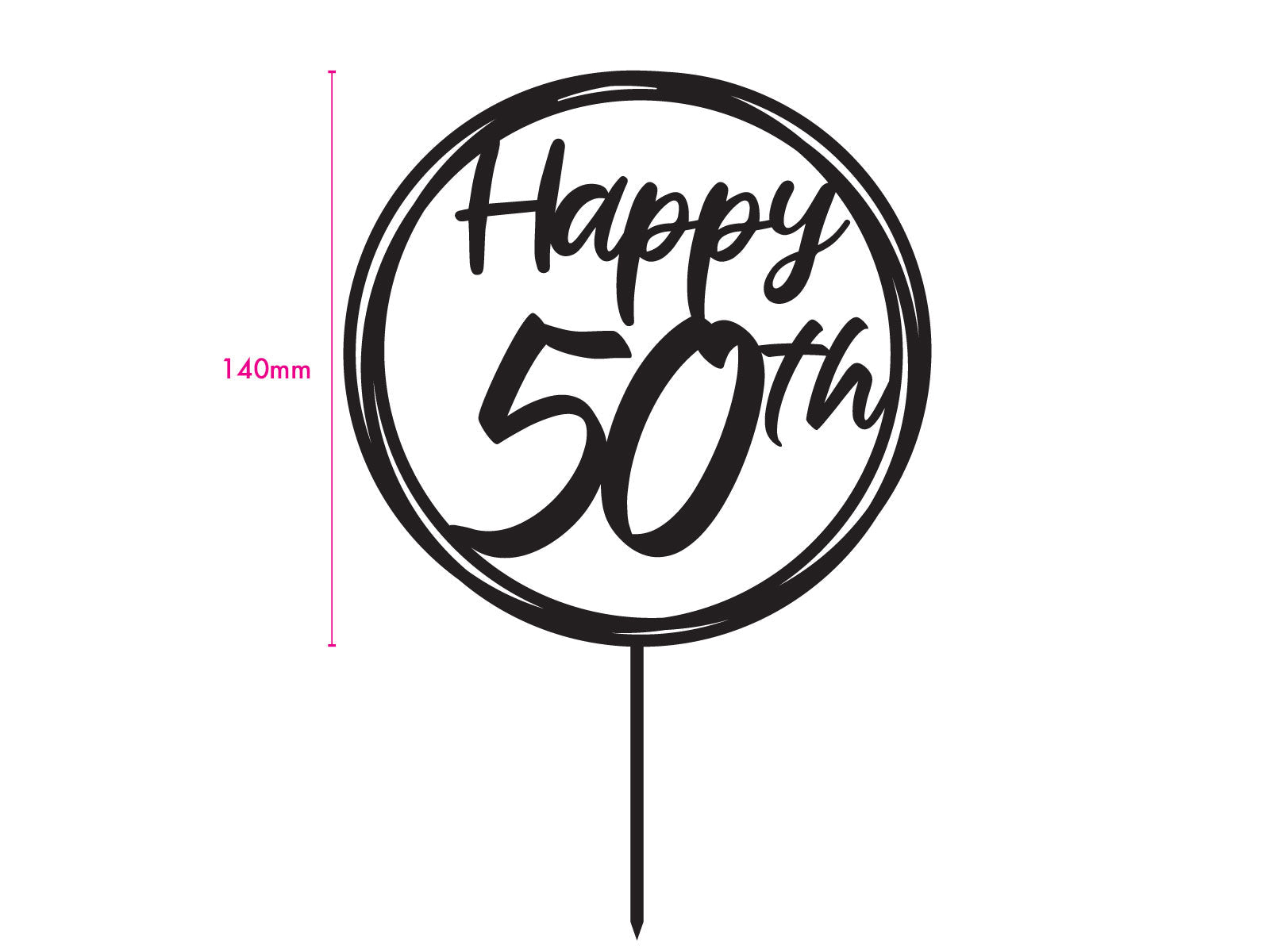Acrylic Topper Happy Birthday Number - The Compassionate Kitchen (7614307729567)