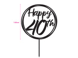 Acrylic Topper Happy Birthday Number - The Compassionate Kitchen (7614307729567)