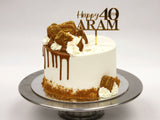 Award-Winning Billionaire Biscoff Celebration Cake with Acrylic Topper