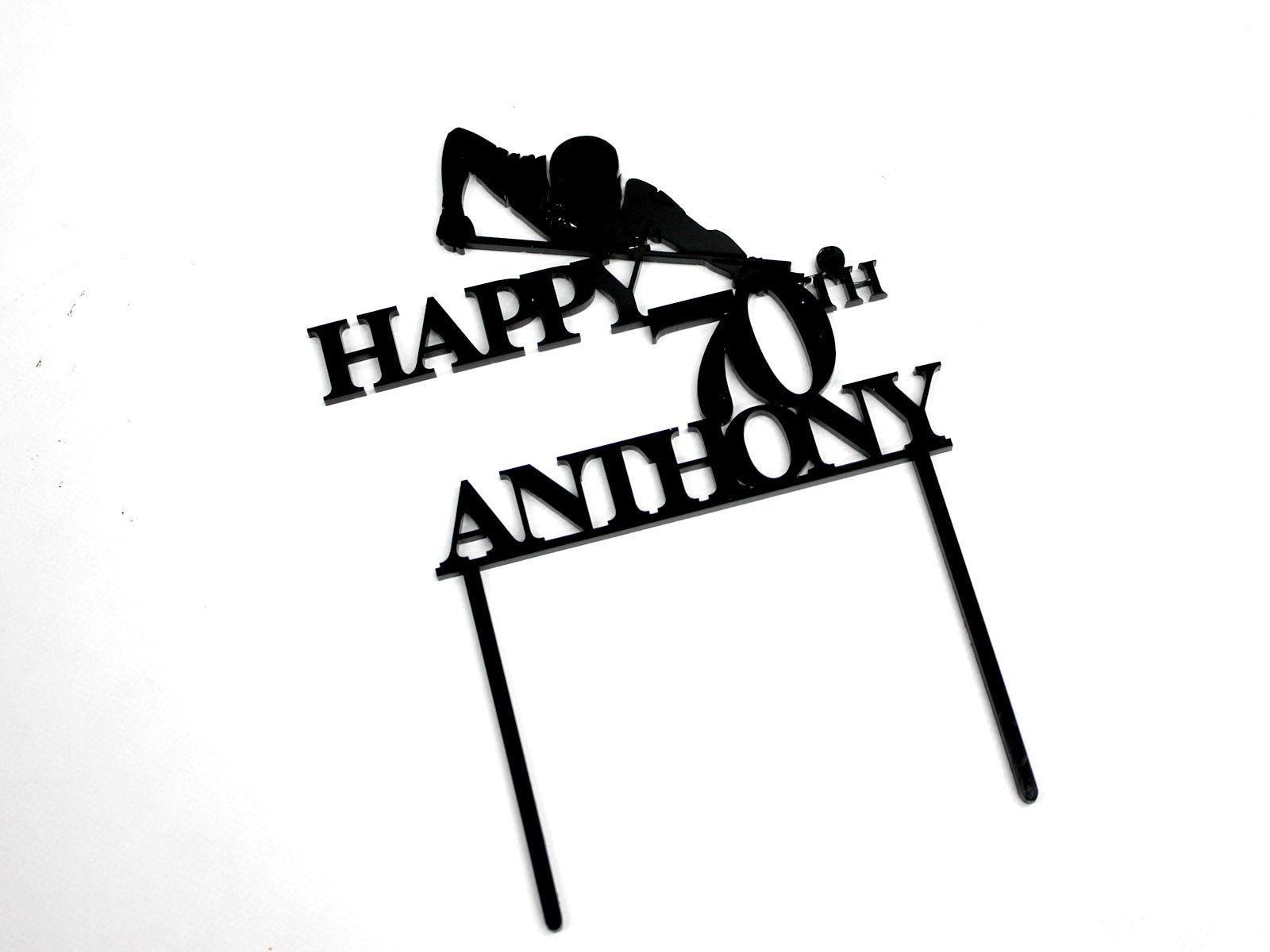 Custom Personalised Acrylic Cake Topper - The Cake People