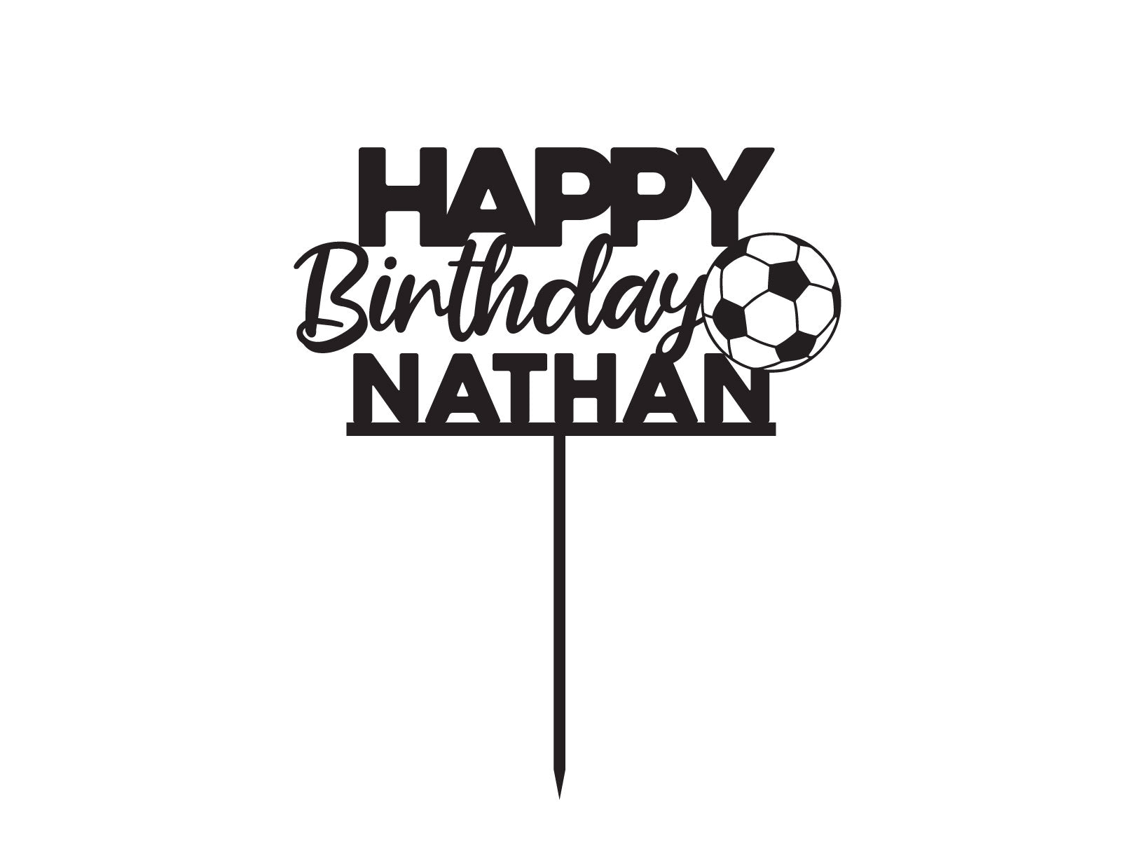 Custom Soccer Cake Topper + Name - The Compassionate Kitchen (7614804328607)