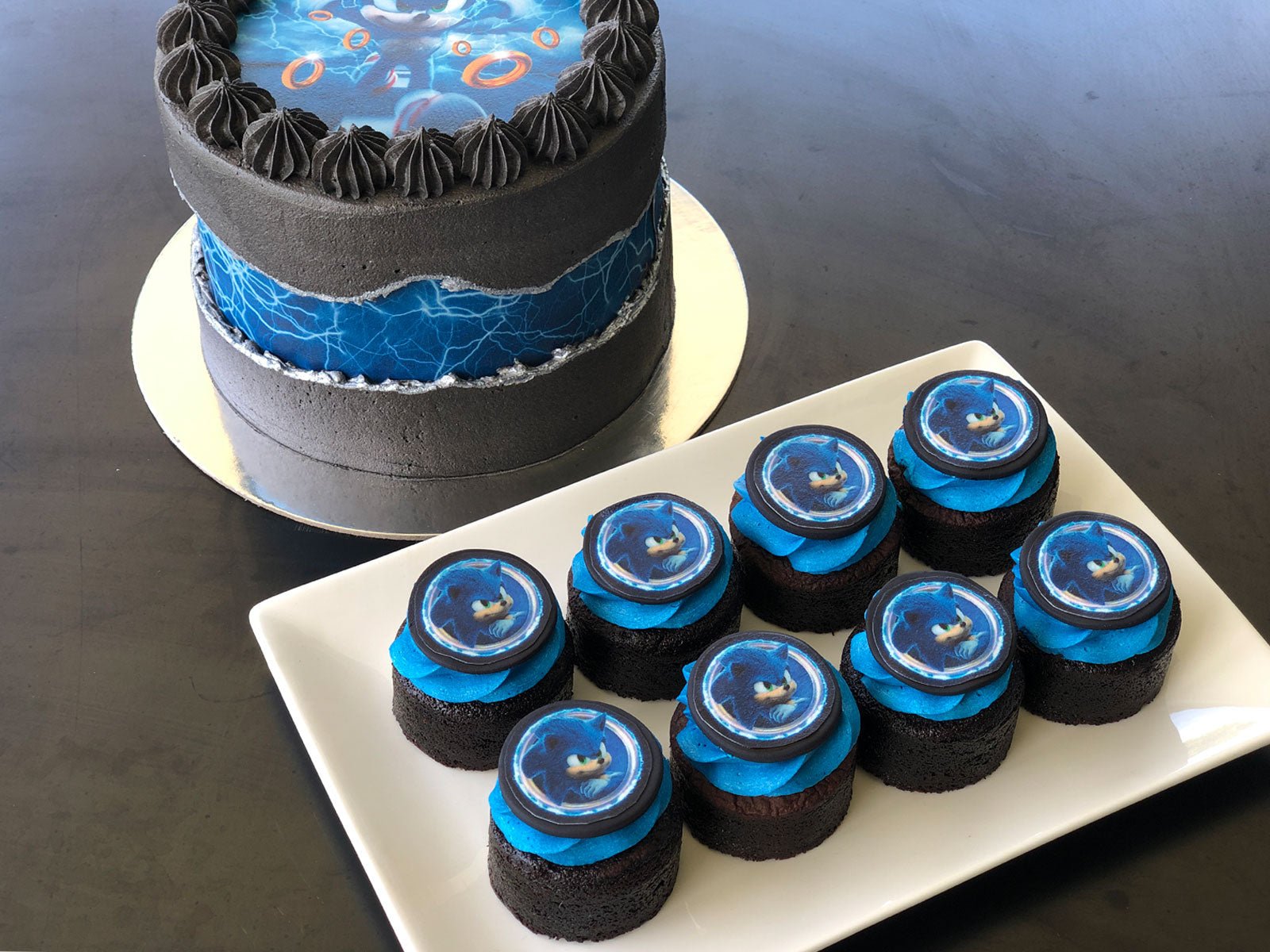 Custom Sonic Fault-line Cake - The Compassionate Kitchen (7620352835743)