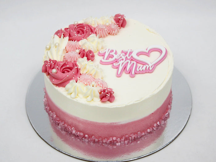 Mother's Day Cake with Heart Topper - The Compassionate Kitchen (7693428261023)