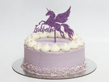 The Cake People Iridescent Acrylic Unicorn Signature Topper Cake