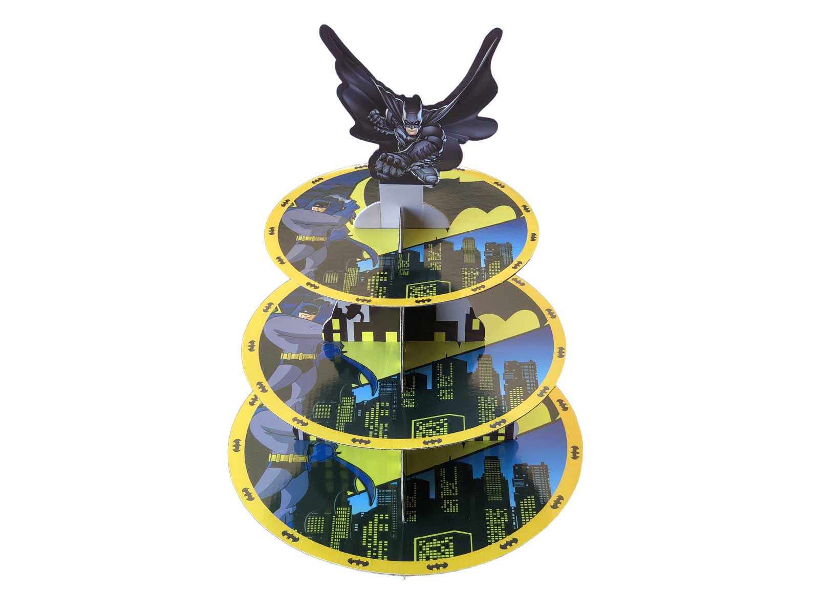 Batman Cardboard Cupcake Stand – 3 Tier - The Cake People