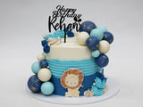 Blue Lion 1st Birthday Cake - The Cake People