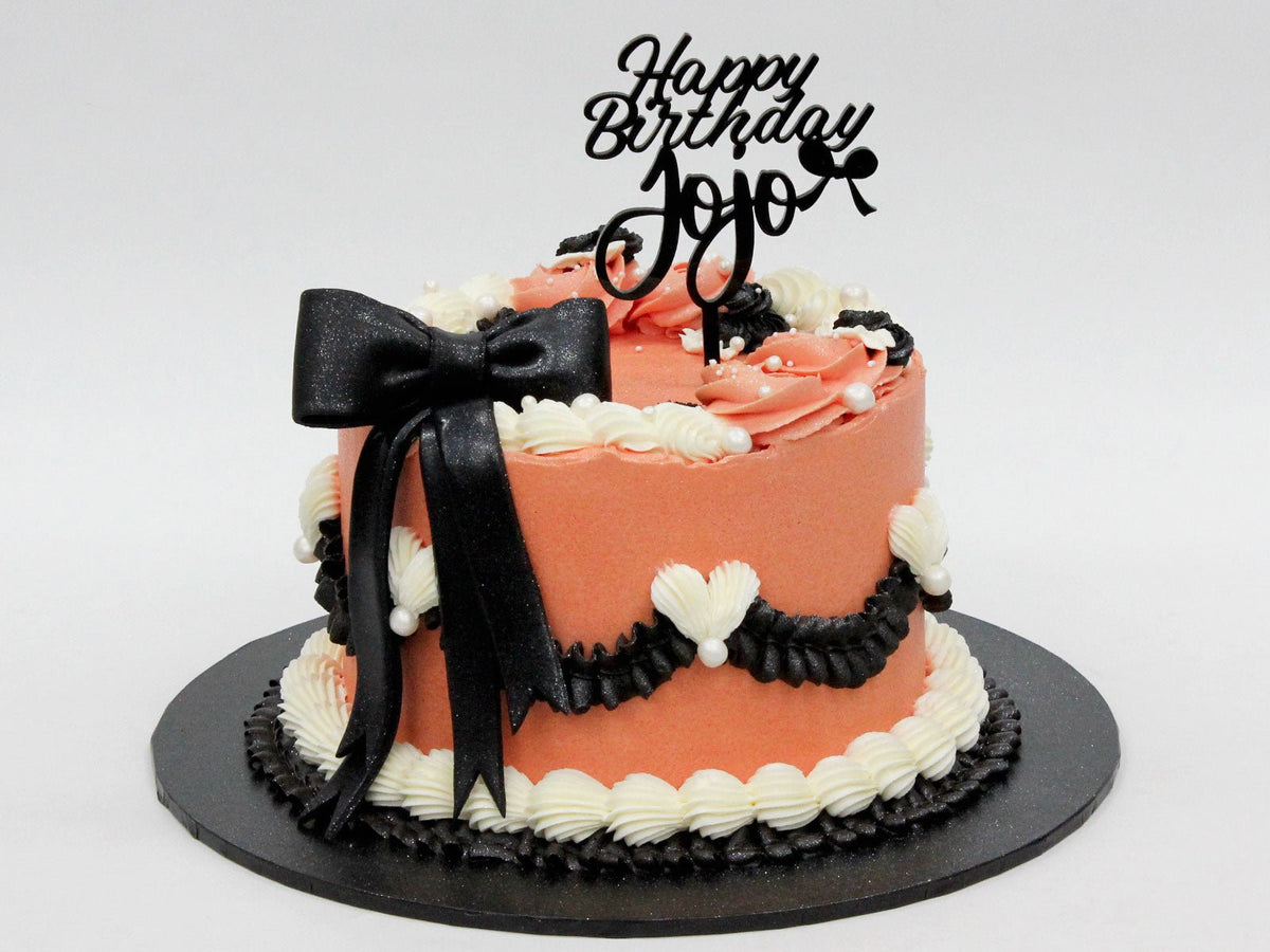 Custom Bow Ribbon Acrylic Cake Topper - The Cake People