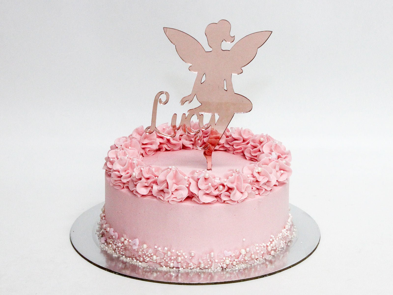 The Cake People Fairy Acrylic Signature Topper Cake