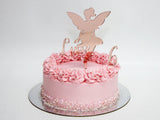 Fairy Acrylic Signature Topper Cake with Smooth Buttercream Finish