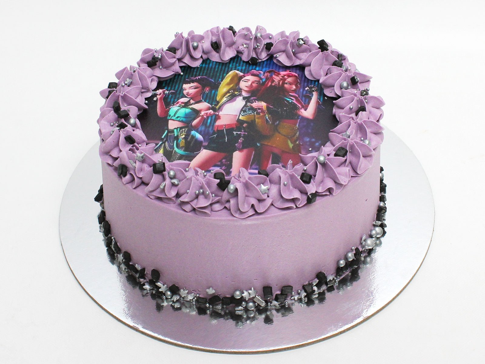 Fierce Girl Group KPop Demon Hunters Edible Image Cake