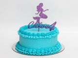 Mermaid Topper Cake | Buttercream with piped Border Details
