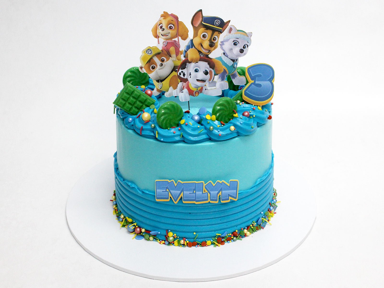 Personalised Paw Patrol style birthday cake for kids