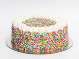 The Cake People Rainbow Sprinkle Single Layer Celebration Cake