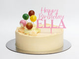 Sugar-Free Lollipop Cake with Custom Acrylic Topper