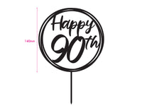 Acrylic Topper Happy Birthday Number - The Compassionate Kitchen (7614307729567)