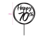 Acrylic Topper Happy Birthday Number - The Compassionate Kitchen (7614307729567)