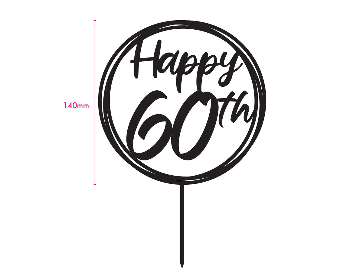 Acrylic Topper Happy Birthday Number - The Compassionate Kitchen (7614307729567)