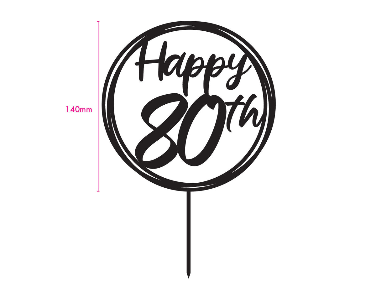 Acrylic Topper Happy Birthday Number - The Compassionate Kitchen (7614307729567)