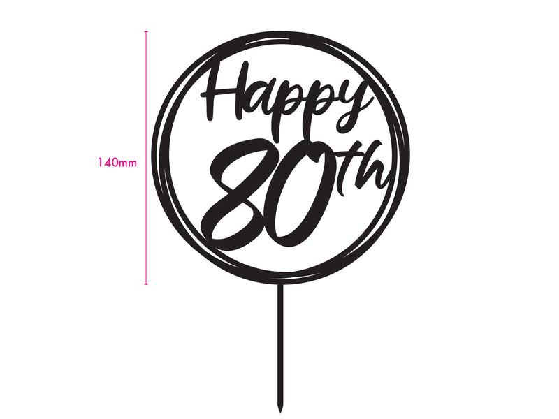 Acrylic Topper Happy Birthday Number - The Compassionate Kitchen (7614307729567)