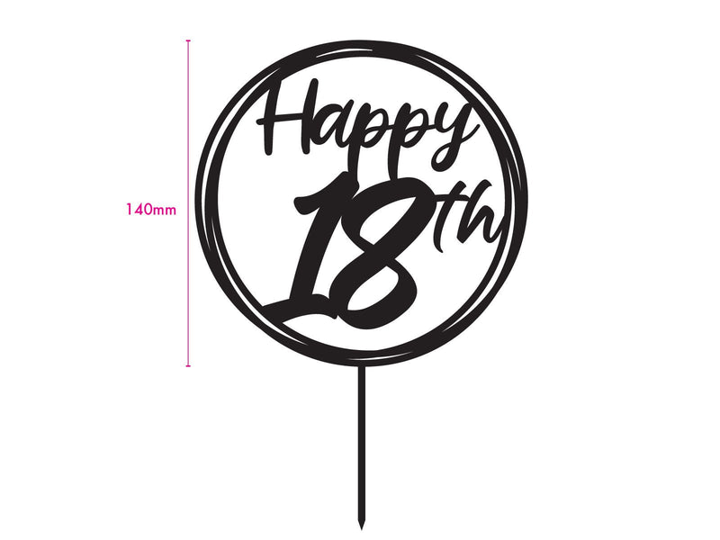 Acrylic Topper Happy Birthday Number - The Compassionate Kitchen (7614307729567)