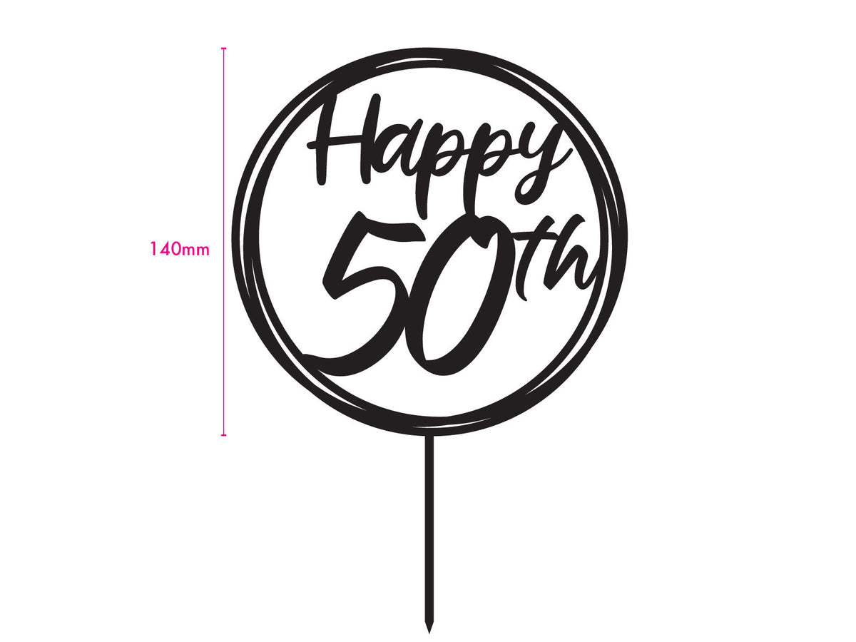 Acrylic Topper Happy Birthday Number - The Compassionate Kitchen (7614307729567)
