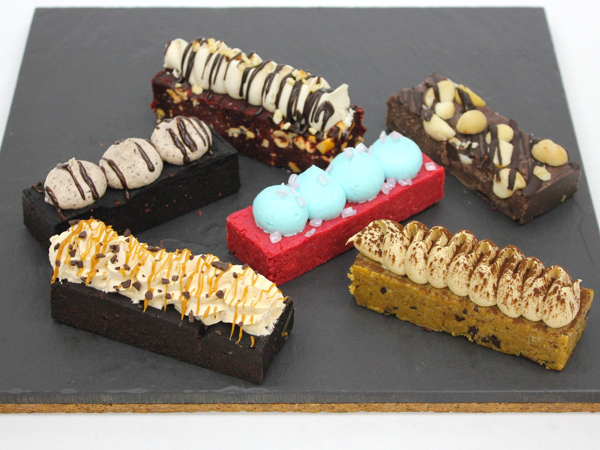 Cake Bar Mixed Box – 6 Pack - The Compassionate Kitchen (8243422036127)