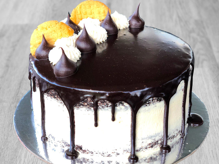 Choc Peanut Butter Cookie Dough Cake - The Compassionate Kitchen (6159973908639)