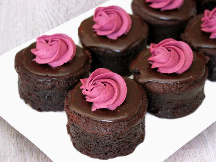 Choc Raspberry Mud Cakes 6 Pack (GF) - The Compassionate Kitchen (5638754828447)