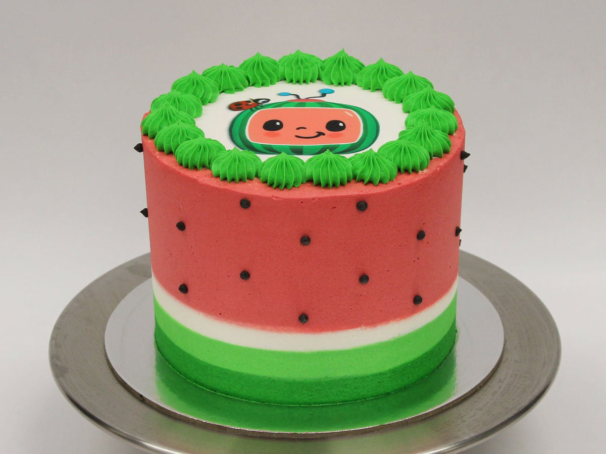 CoComelon Watermelon Cake - The Compassionate Kitchen (7637401632927)