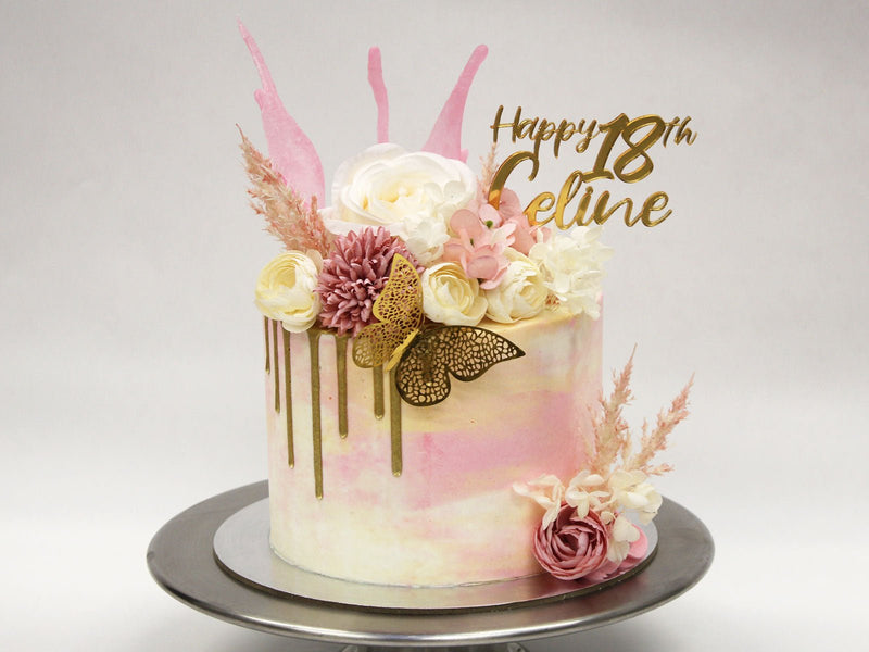 Custom Happy Birthday + Name & Age Cake Topper - The Compassionate Kitchen (7614321459359)