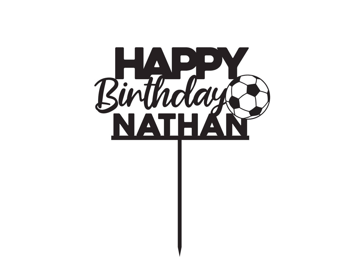 Custom Soccer Cake Topper + Name - The Compassionate Kitchen (7614804328607)