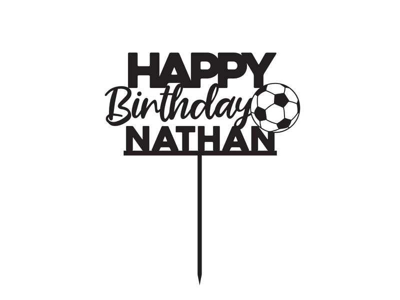 Custom Soccer Cake Topper + Name - The Compassionate Kitchen (7614804328607)