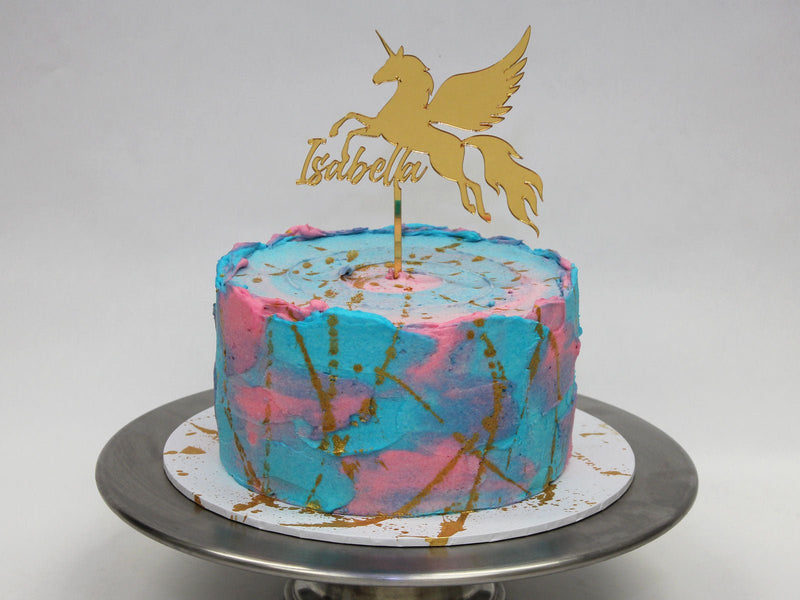Custom Unicorn Cake Topper + Name - The Compassionate Kitchen (7614519771295)