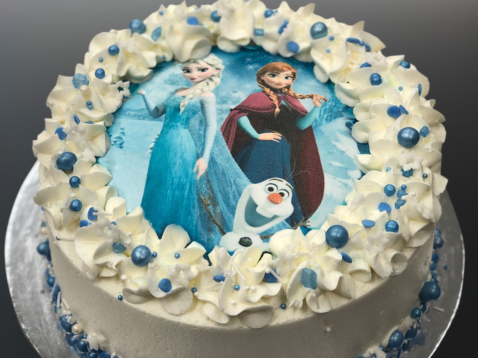 Elsa Anna Frozen Edible Image Cake The Cake People