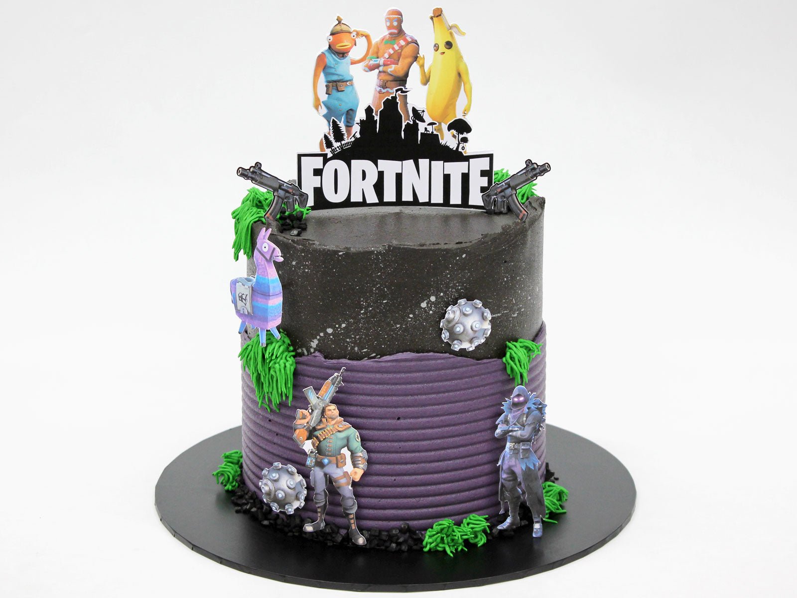 Cake Topper- Happy Birthday - Fortnite Black
