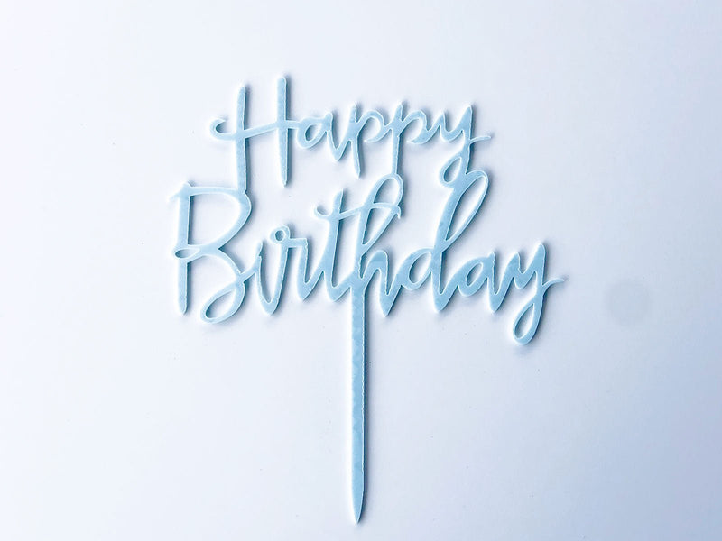 Happy Birthday Cake Topper Blue - The Compassionate Kitchen (6853537595551)